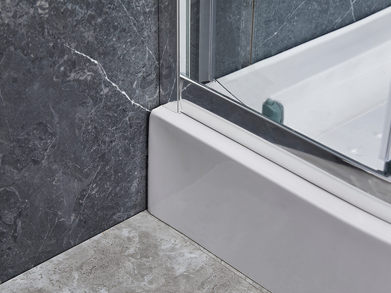 SE Krom aluminiumsprofil skyve dusjkabinett for bad SE Krom aluminiumsprofil skyve dusjkabinett for bad