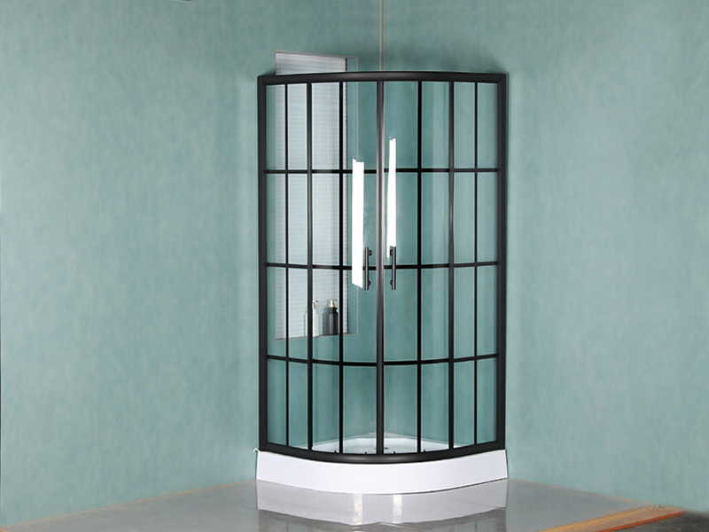 SE-bueform herdet glass bad dobbel skyve dusjkabinett